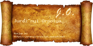 Jurányi Orsolya névjegykártya